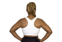 Plus Size Racer Back Sports Bra - White