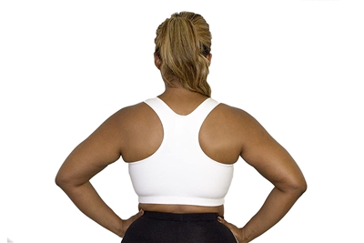 Plus Size Racer Back Sports Bra - White