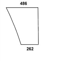 JOHN DEERE 40 50 SERIES SG2 LOWER FRONT RH GLASS IN FRAME