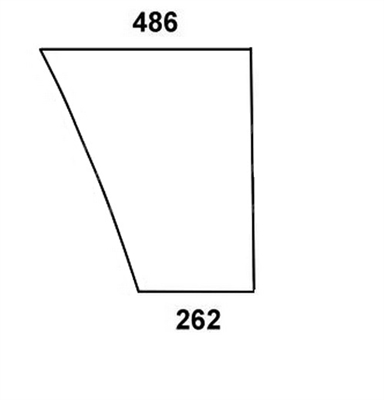 JOHN DEERE 40 50 SERIES SG2 LOWER FRONT RH GLASS IN FRAME