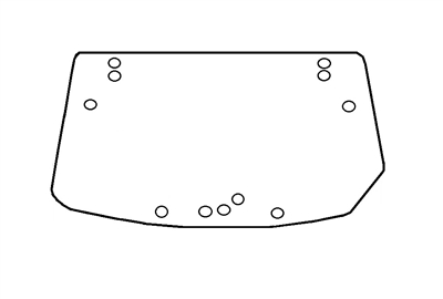 LANDINI VISION 80 90 100 105 TIER 2 3 SERIES REAR UPPER CAB WINDOW GLASS 11 HOLE