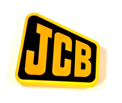 JCB PLATE BADGE EMBLEM YELLOW ON BLACK 817/17580