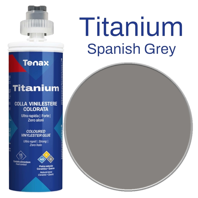 Titanium Cartridge Glue Spanish Grey for Stone - 250 ML Cartridge | Tenax  USA