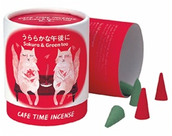 NIPPON KODO | CAFE TIME - BRIGHT AFTERNOON - CONE INCENSE - Cherry blossom & Green tea - 10 cones