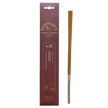 NIPPON KODO | HERB & EARTH - Bamboo Stick Incense CEDAR