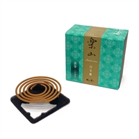 RAKUZAN - Hakugyokuran (White Magnolia) 30 coils | Nippon Kodo, Japanese Quality Incense, Since 1575