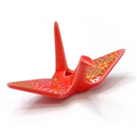 CRANE HOLDER - Red Brocade