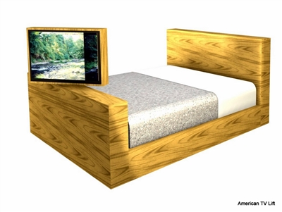 Modern Platform TV Lift Bed