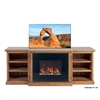Rustic Ridgeline Fireplace TV Lift Cabinet