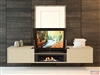 Modern Cloud Fireplace TV Flip Lift Cabinet
