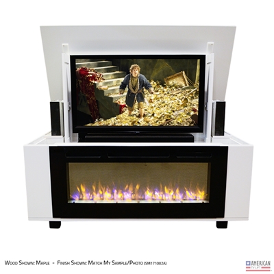 Modern Rockford Fireplace TV Flip Lift Cabinet