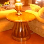 Mahogany Bird Cage End Table