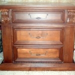 Bedside Nightstand Maple with Stone Top [In Stock]