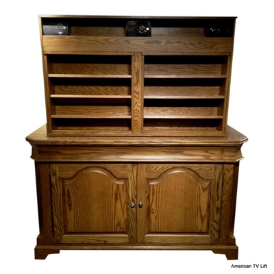 Traditional Old English Storage Case Lift Cabinet