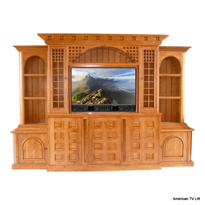 Rustic El Dorado Tv Lift Entertainment Center