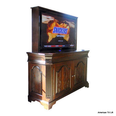 Traditional Old English Cathedral TV Lift Cabinet