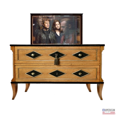 Transitional Diamond TV Lift Cabinet