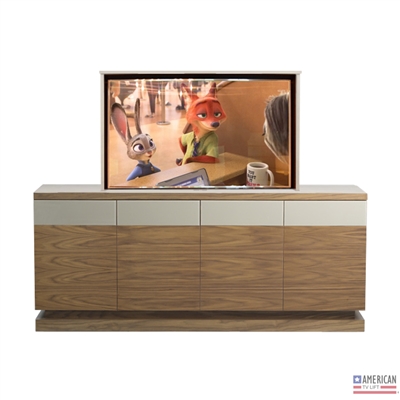 Modern Rail TV Lift Cabinet