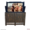 Rustic Ember Outdoor TV Lift Cabinet