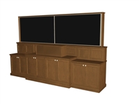 Videoconferencing Dual Monitor Lift Cabinet