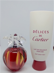 Delices De Cartier Eau De Toilette Spray 1.6 oz 2 Piece Set