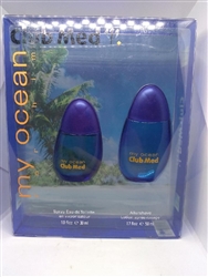 Club Med My Ocean For Him Eau De Toilette Spray 1 oz 2 Piece Set