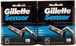 Gillette Sensor Razor Blade Refills 20 Cartridges