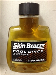 Mennen Skin Bracer Cool Spice After Shave 5oz Original Glass Bottle 2 pieces