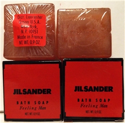 Jil Sander Feeling Man Cologne Bath Soap .9oz 2 Pack