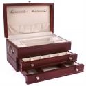 Large Solid Wood Mahogany Jewelry Chest