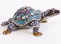 Amazing Azure Turtle Crystal Trinket Box