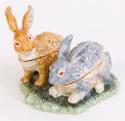 "Best Bunnies" Rabbit Friends Trinket Box
