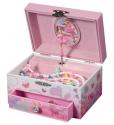 Musical Jewelry Box with Fairy Ballerina and Pink Flower Garden