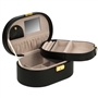 Oval Jewelry Travel Case with Folding Tray