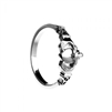 Sterling Silver & Trinity Knot Cuffs Medium Ladies Claddagh Ring 8.4mm