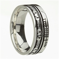 Sterling Silver Celtic Claddagh Wedding Ring 7.6mm