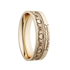 10k Yellow Gold Unisex "Claddagh" Dual Celtic Designs Wedding Ring 7mm
