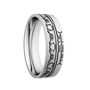10k White Gold Unisex "Claddagh" Dual Celtic Designs Wedding Ring 7mm