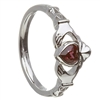 Sterling Silver June Synthetic Alexandrite Birthstone Claddagh Ring 11mm