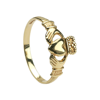 10k Yellow Gold Baby Claddagh Ring 6.7mm