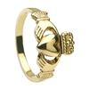 10k Yellow Gold Heavy Small Claddagh Ring 10mm