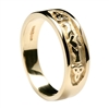 10k Yellow Gold Ladies Trinity knot Claddagh Ring 7.2mm