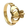 14k Yellow Gold No.4 Style Ladies Claddagh Ring 13.4mm