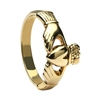 10k Yellow Gold Small Heavy Small Claddagh Ring 8.6mm