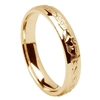 18k Yellow Gold Men's Claddagh Celtic Wedding Ring 5.5mm - Comfort Fit