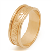 14k Yellow Gold Men's Claddagh Wedding Ring 7.5mm