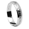 Platinum Men's Claddagh Celtic Wedding Ring 5.5mm - Comfort Fit