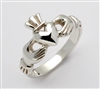 Sterling Silver Heavy Men's "Mo Chroi" Claddagh Ring 11mm
