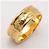 14k Yellow Gold Men's Claddagh Wedding Ring 7mm