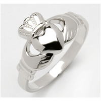 Sterling Silver Extra Heavy Claddagh Ring 11.5mm